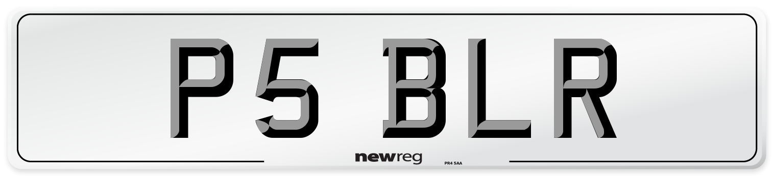 P5 BLR Number Plate from New Reg